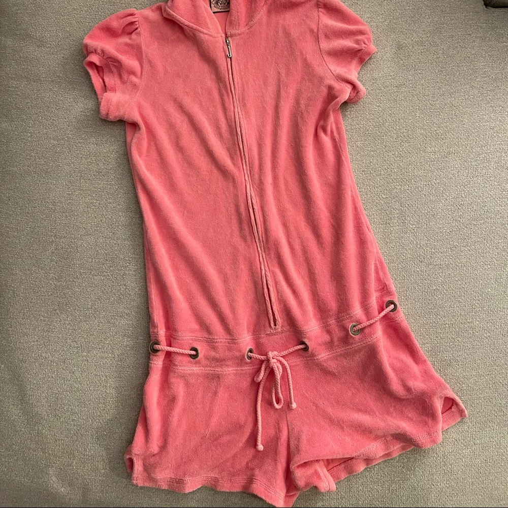 Pink Hooded Juicy Couture Romper